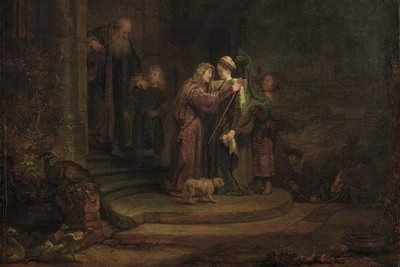 La Visitación, 1640 (detalle) de Rembrandt van Rijn